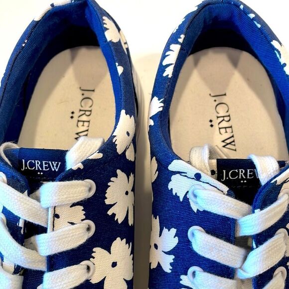 J.Crew Floral Printed Sneakers Women's Size 7.5 - Picture 4 of 8